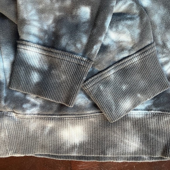 Joy Lab Twisted Front Reversible Black/White Tie-Dye Sweatshirt, XS - Picture 3 of 8